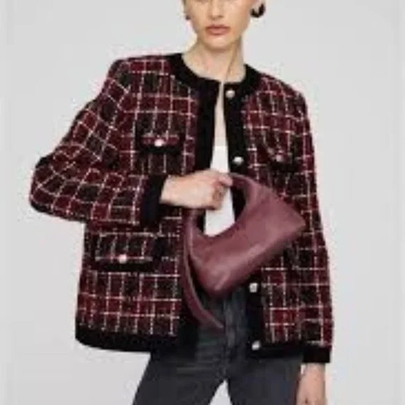 ANINE BING Mini Grace Bag - Burgundy/Dark Cherry - GUC - Picture 4 of 13